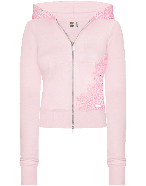 Fine Cotton Cheetah Pink Crystal Set